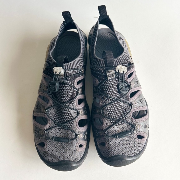 Keen Grey Black Textile Rubber Outsole Sneakers Sandals size 9 - Picture 4 of 14